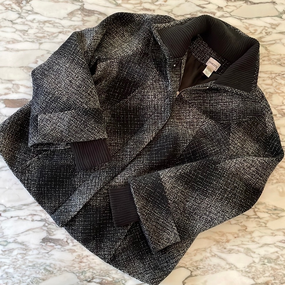 ✨CHICOS EUC sz 2 (12/14 ladies) warm jacket / swing coat